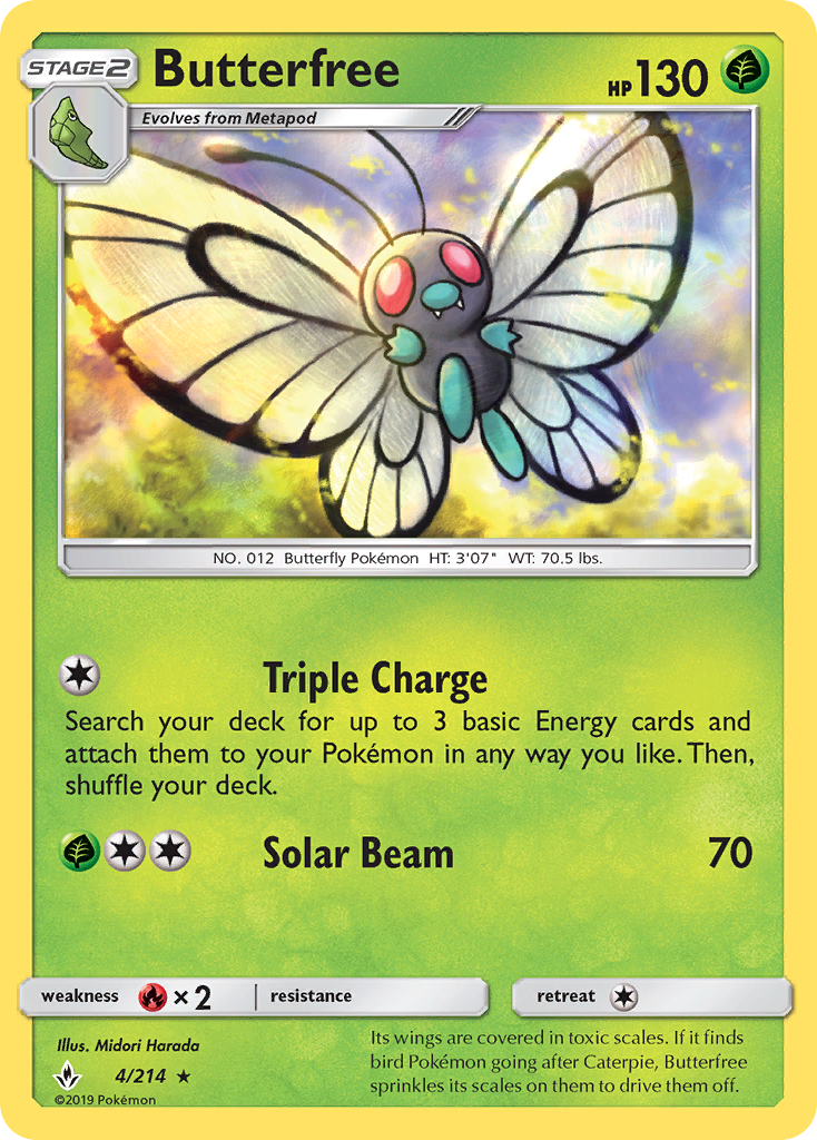 Butterfree (4/214) [Sun & Moon: Unbroken Bonds] | Game Master's Emporium (The New GME)