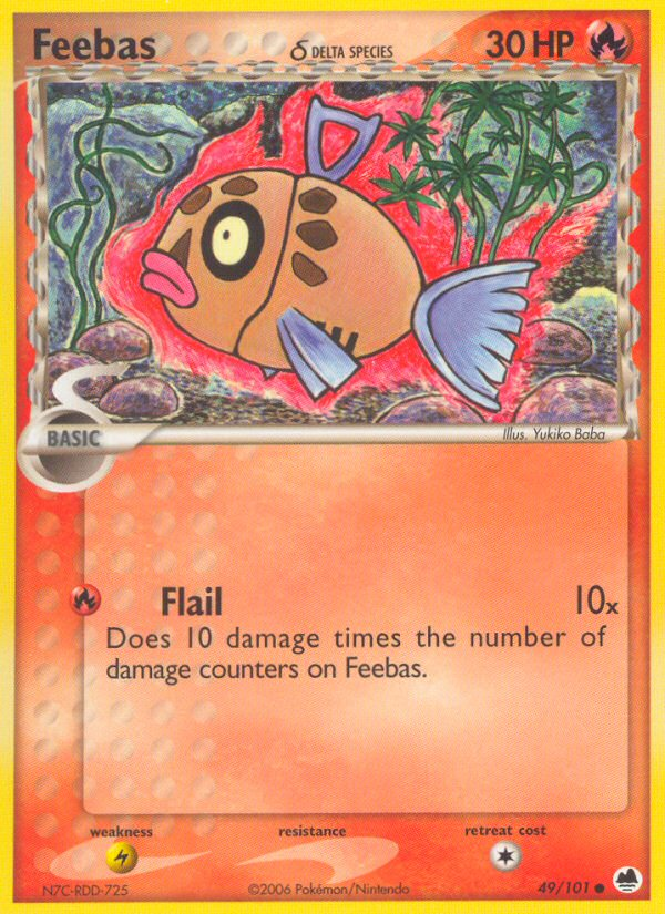 Feebas (49/101) (Delta Species) [EX: Dragon Frontiers] | Game Master's Emporium (The New GME)