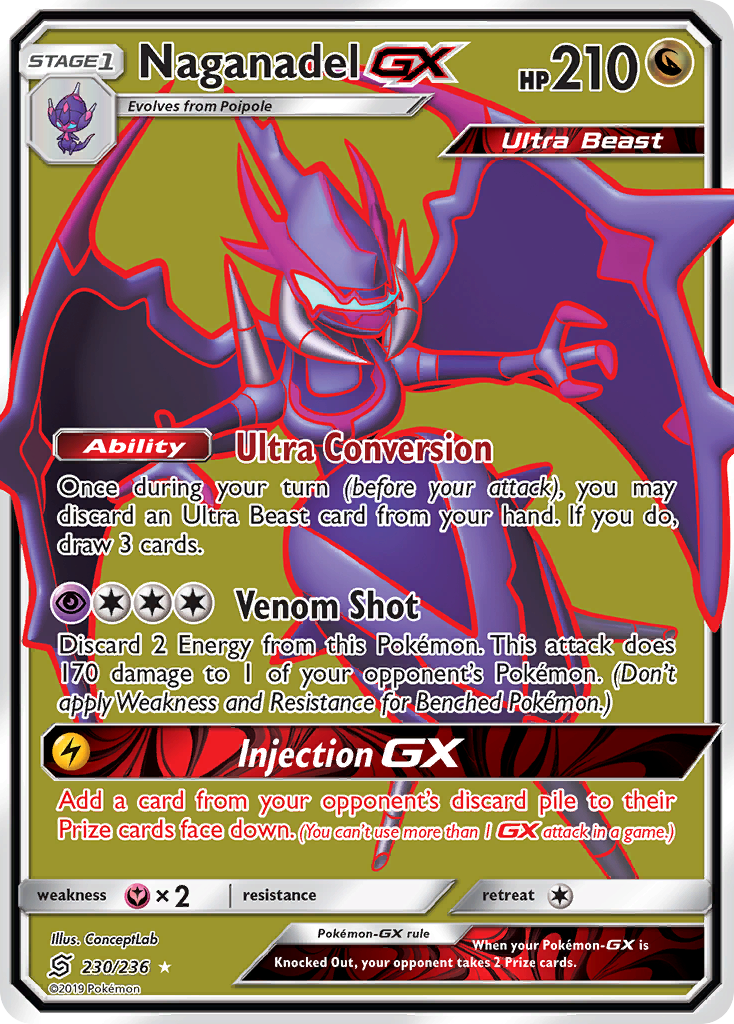 Naganadel GX (230/236) [Sun & Moon: Unified Minds] | Game Master's Emporium (The New GME)
