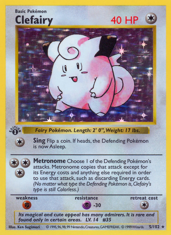 Clefairy (5/102) (Shadowless) [Base Set 1st Edition] | Game Master's Emporium (The New GME)