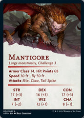 Manticore Art Card [Dungeons & Dragons: Adventures in the Forgotten Realms Art Series] | Game Master's Emporium (The New GME)