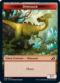 Dinosaur // Human Soldier (003) Double-Sided Token [Ikoria: Lair of Behemoths Tokens] | Game Master's Emporium (The New GME)