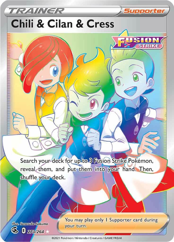 Chili & Cilan & Cress (273/264) [Sword & Shield: Fusion Strike] | Game Master's Emporium (The New GME)