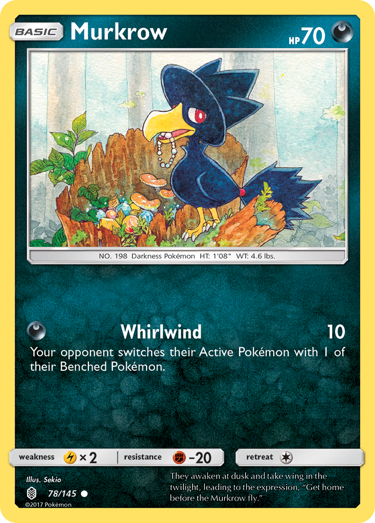 Murkrow (78/145) [Sun & Moon: Guardians Rising] | Game Master's Emporium (The New GME)