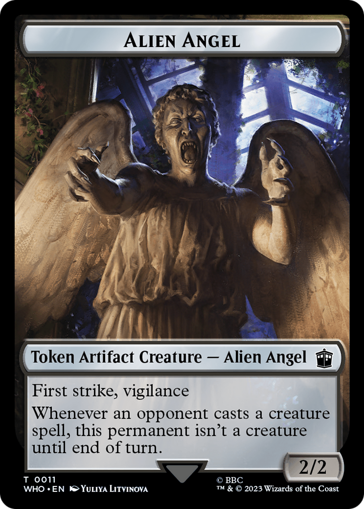 Alien Angel // Food (0025) Double-Sided Token [Doctor Who Tokens] | Game Master's Emporium (The New GME)