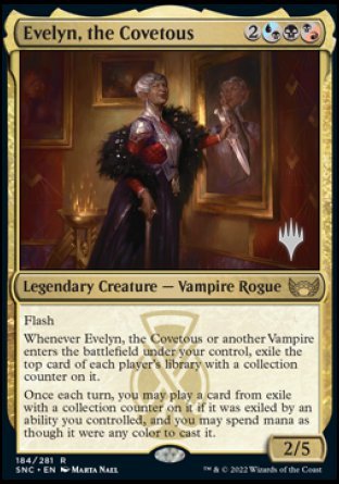 Evelyn, the Covetous (Promo Pack) [Streets of New Capenna Promos] | Game Master's Emporium (The New GME)