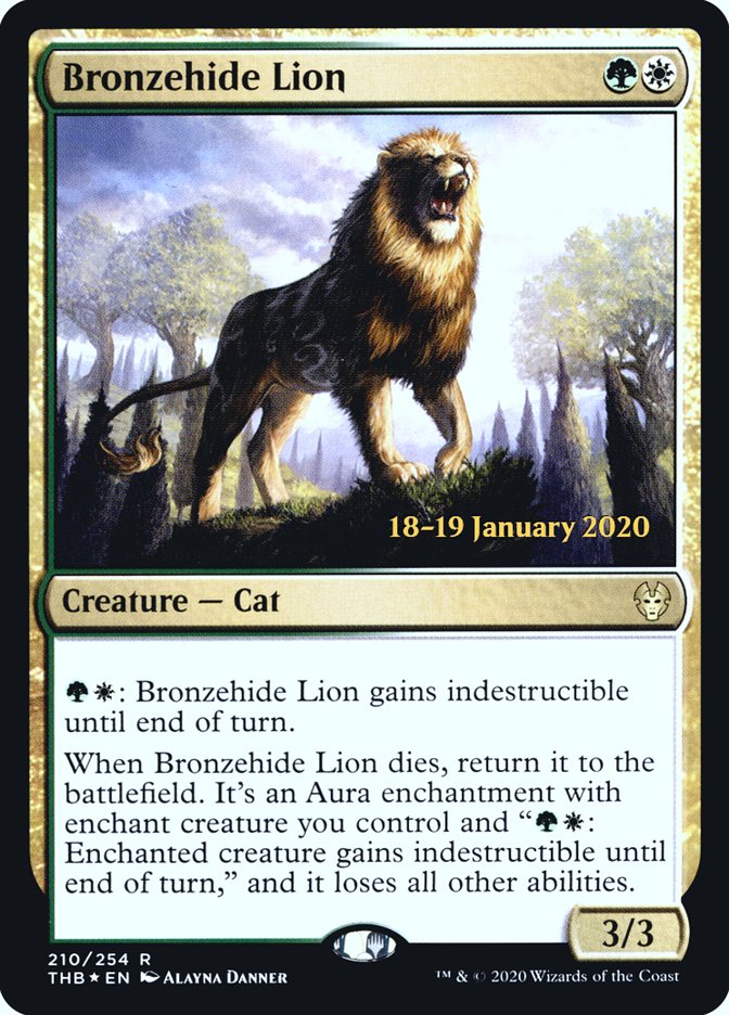 Bronzehide Lion [Theros Beyond Death Prerelease Promos] | Game Master's Emporium (The New GME)