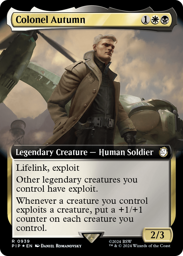 Colonel Autumn (Extended Art) (Surge Foil) [Fallout] | Game Master's Emporium (The New GME)