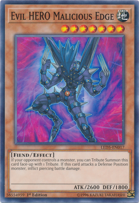 Evil Hero Malicious Edge [LED5-EN017] Common | Game Master's Emporium (The New GME)