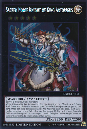 Sacred Noble Knight of King Artorigus [NKRT-EN038] Platinum Rare | Game Master's Emporium (The New GME)