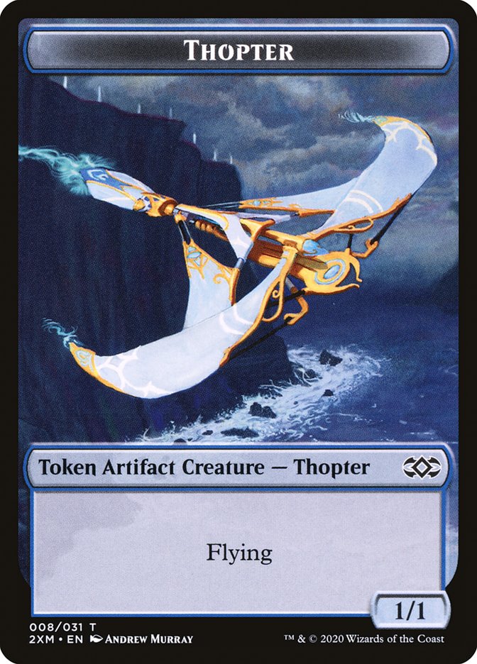 Golem // Thopter (008) Double-Sided Token [Double Masters Tokens] | Game Master's Emporium (The New GME)