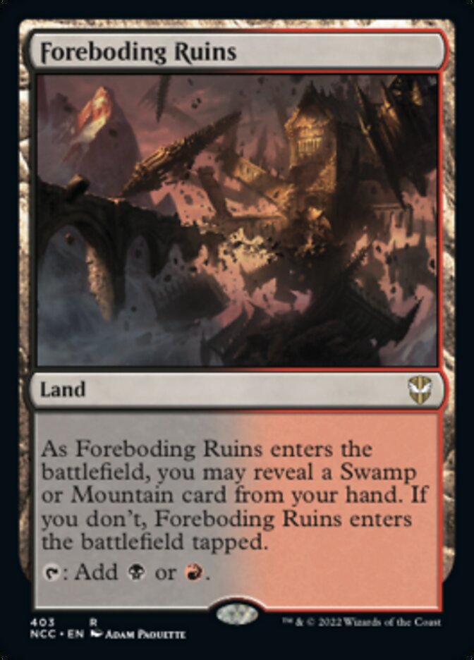 Foreboding Ruins [Streets of New Capenna Commander] | Game Master's Emporium (The New GME)