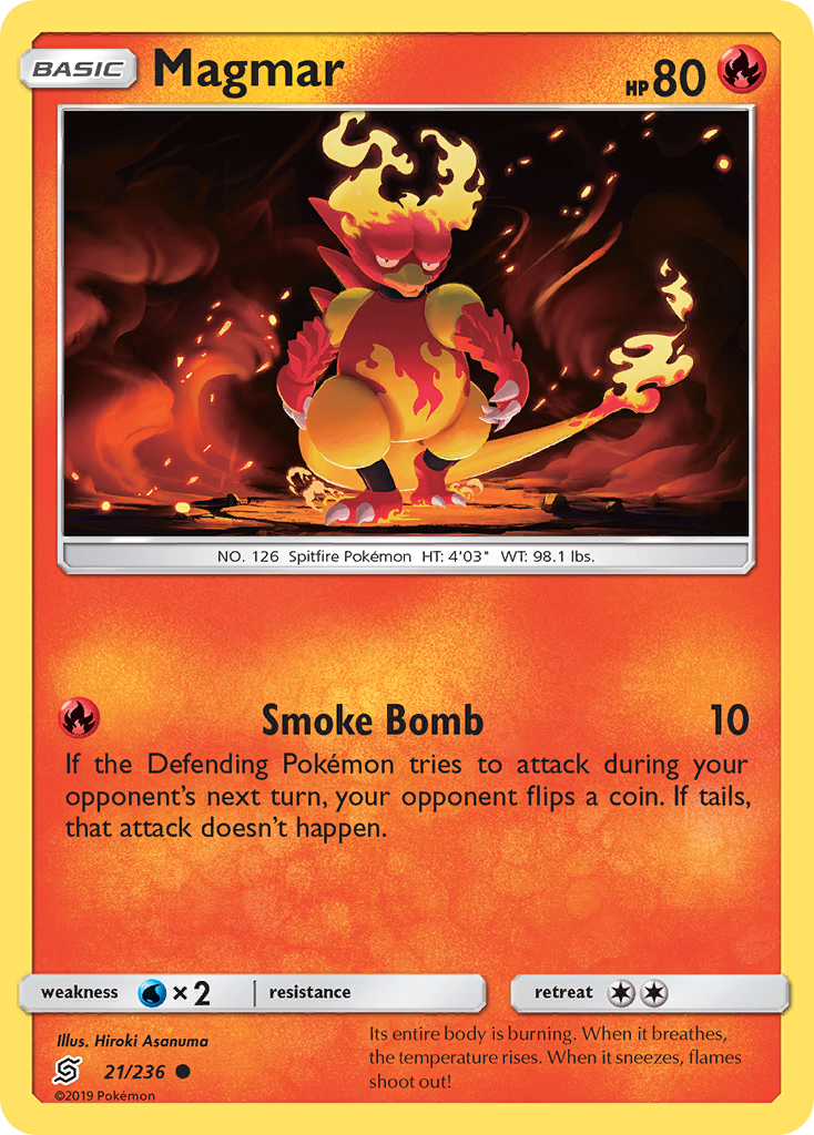 Magmar (21/236) [Sun & Moon: Unified Minds] | Game Master's Emporium (The New GME)