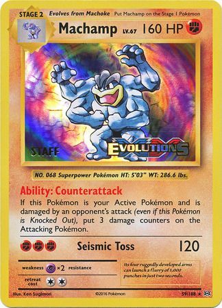 Machamp (59/108) (XY Evolutions Staff Prerelease) [XY: Black Star Promos] | Game Master's Emporium (The New GME)