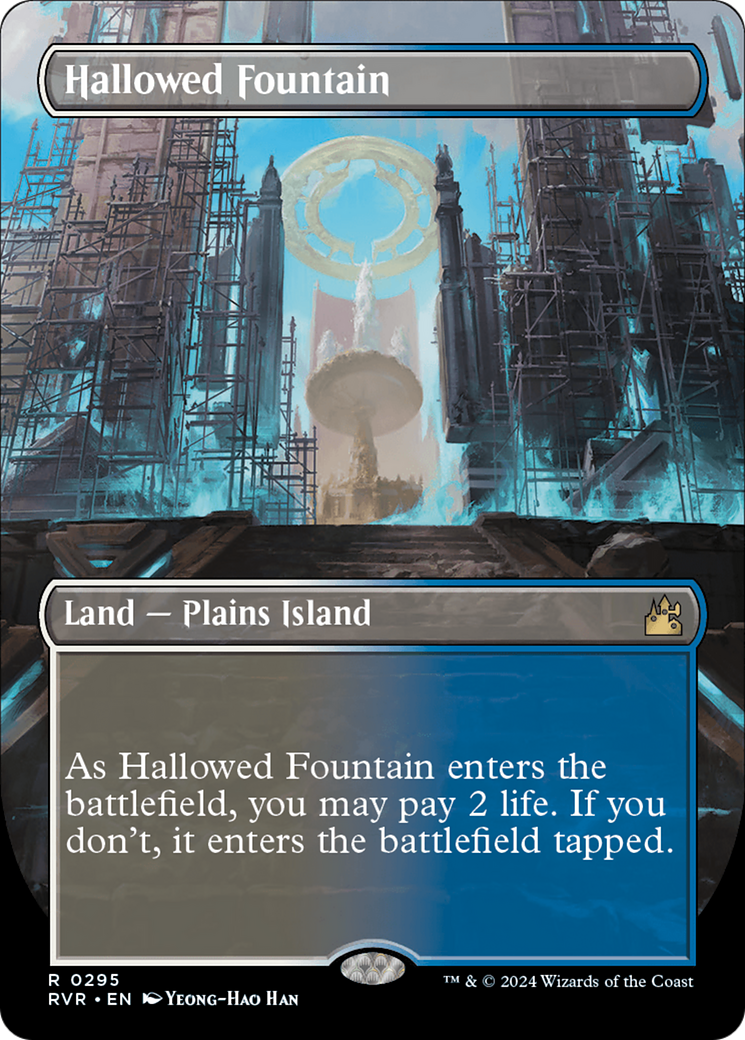 Hallowed Fountain (Borderless) [Ravnica Remastered] | Game Master's Emporium (The New GME)