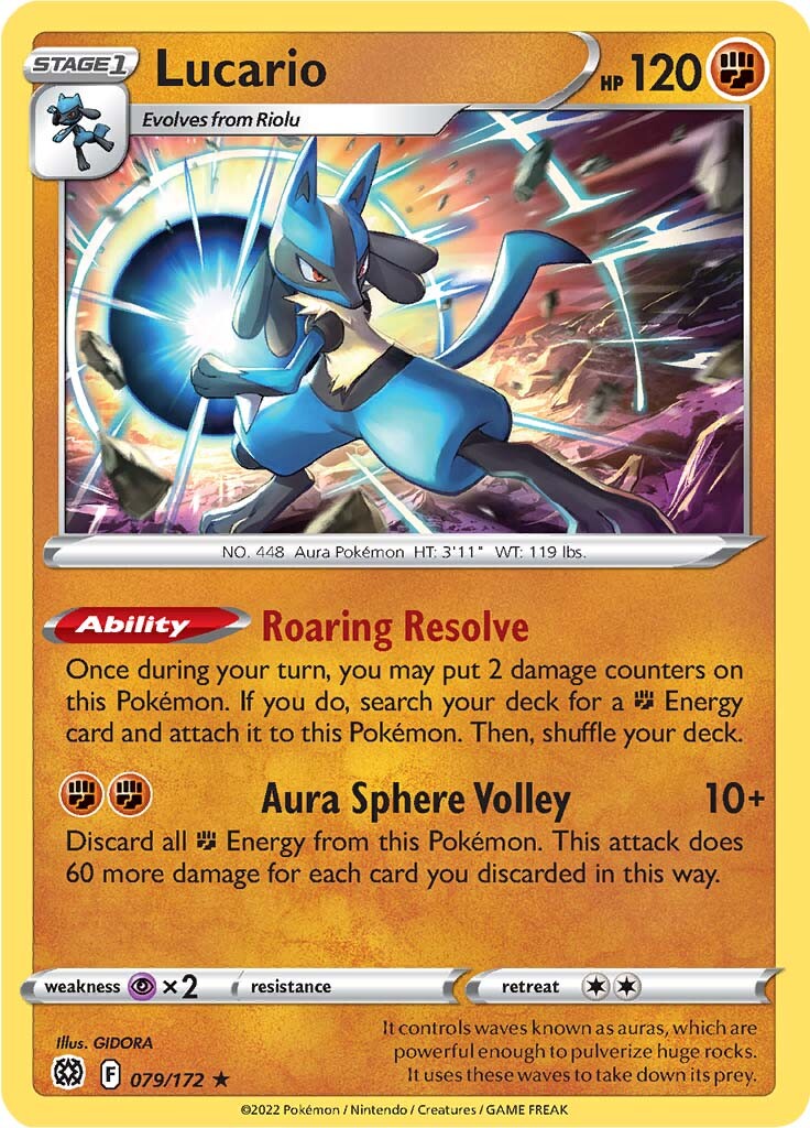 Lucario (079/172) [Sword & Shield: Brilliant Stars] | Game Master's Emporium (The New GME)