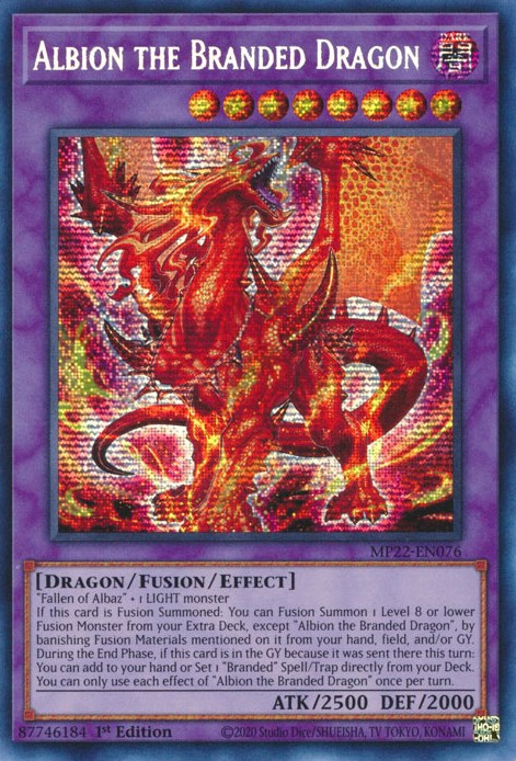 Albion the Branded Dragon [MP22-EN076] Prismatic Secret Rare | Game Master's Emporium (The New GME)