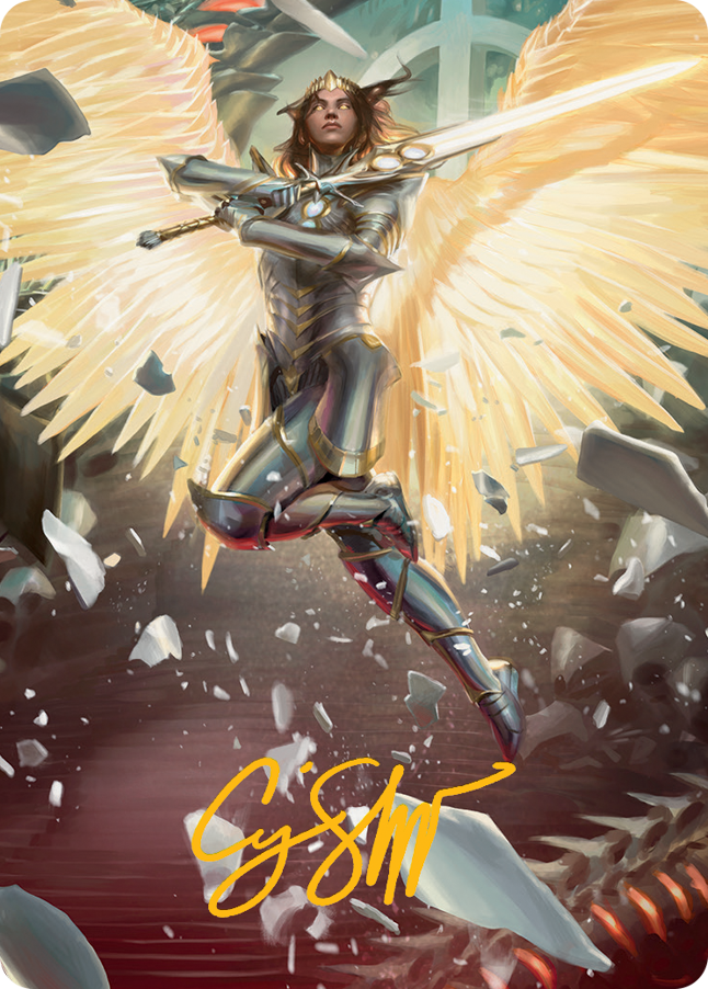 Archangel Elspeth Art Card (Gold-Stamped Signature) [March of the Machine Art Series] | Game Master's Emporium (The New GME)