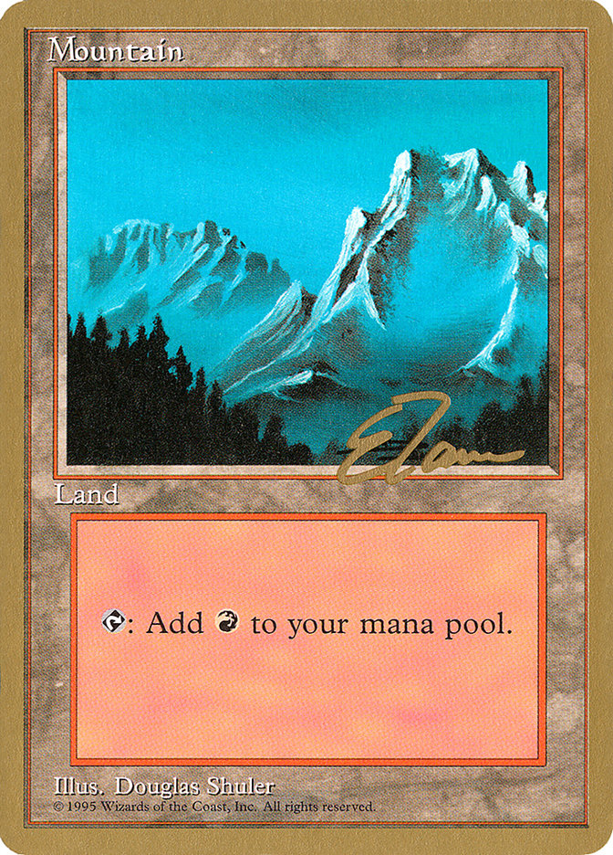 Mountain (et374) (Eric Tam) [Pro Tour Collector Set] | Game Master's Emporium (The New GME)