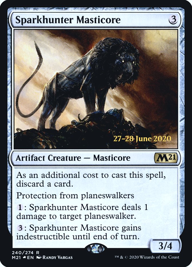 Sparkhunter Masticore [Core Set 2021 Prerelease Promos] | Game Master's Emporium (The New GME)