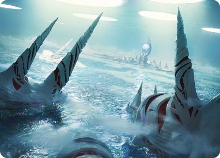 Seachrome Coast Art Card [Phyrexia: All Will Be One Art Series] | Game Master's Emporium (The New GME)