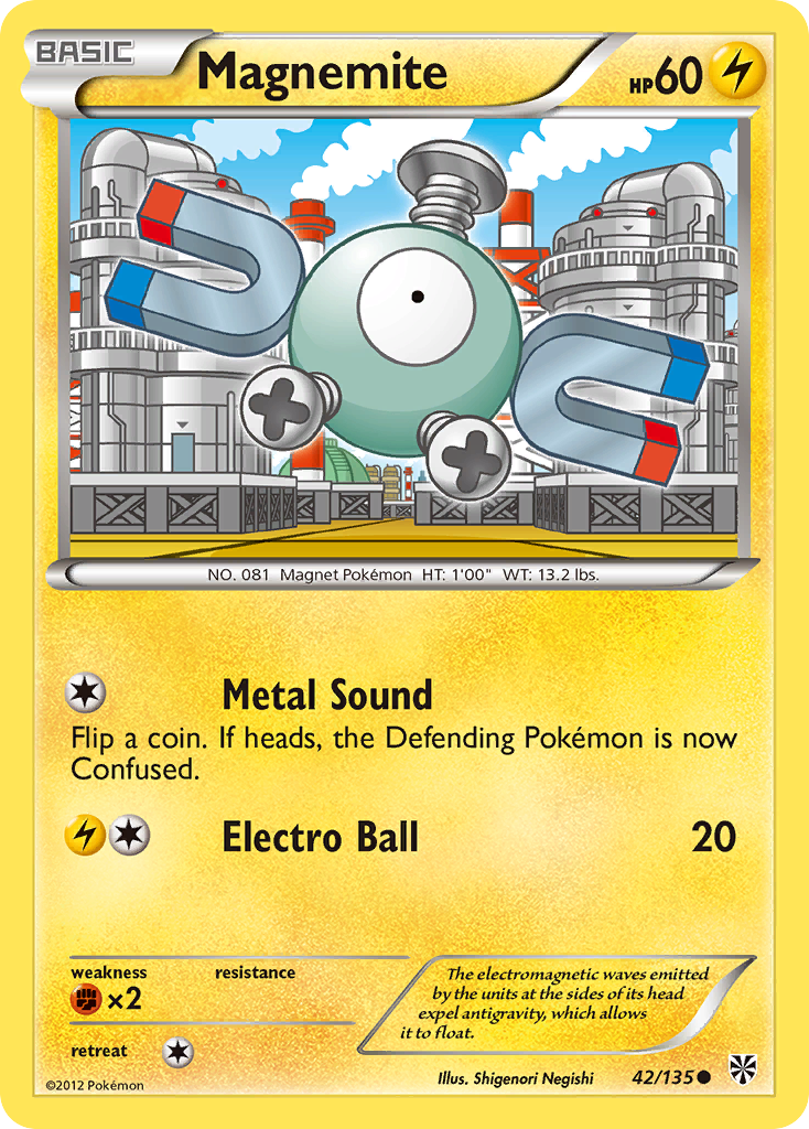 Magnemite (42/135) [Black & White: Plasma Storm] | Game Master's Emporium (The New GME)