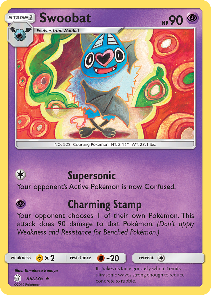 Swoobat (88/236) [Sun & Moon: Cosmic Eclipse] | Game Master's Emporium (The New GME)