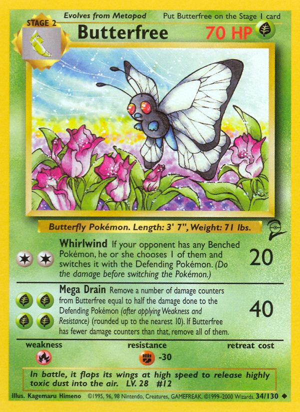 Butterfree (34/130) [Base Set 2] | Game Master's Emporium (The New GME)