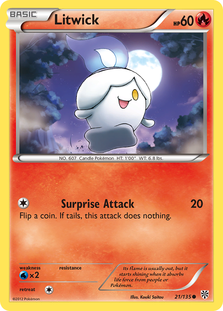 Litwick (21/135) [Black & White: Plasma Storm] | Game Master's Emporium (The New GME)