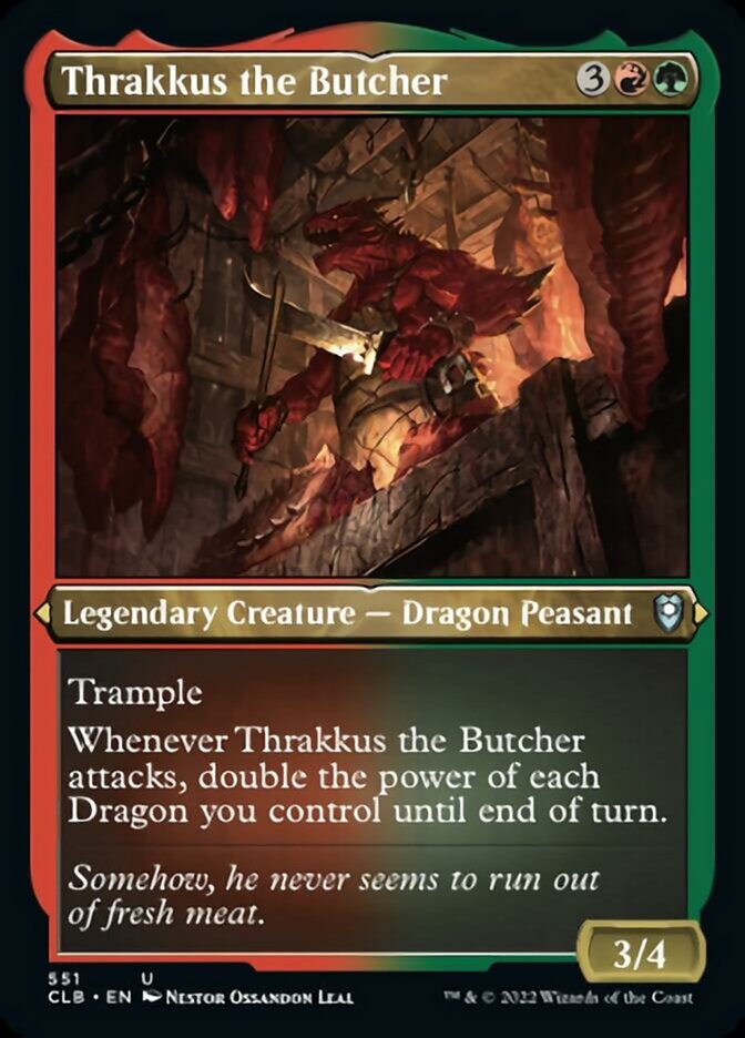 Thrakkus the Butcher (Foil Etched) [Commander Legends: Battle for Baldur's Gate] | Game Master's Emporium (The New GME)