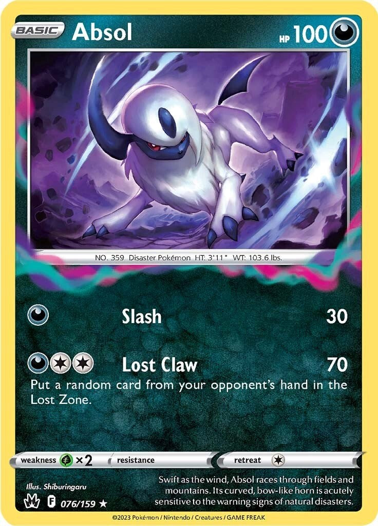 Absol (076/159) [Sword & Shield: Crown Zenith] | Game Master's Emporium (The New GME)