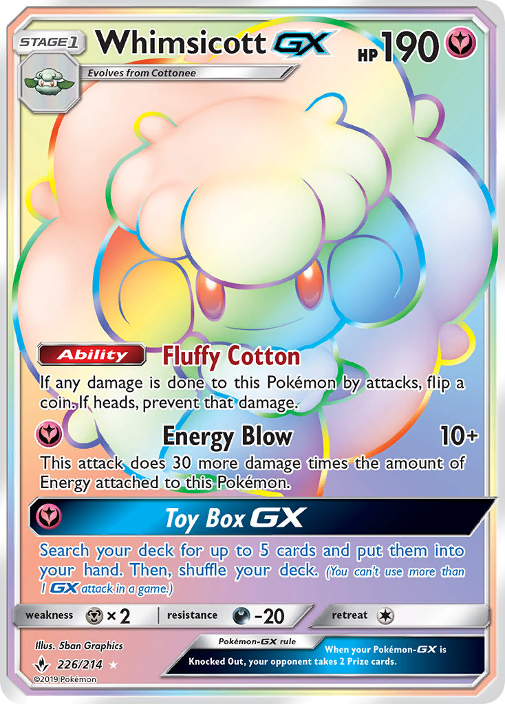 Whimsicott GX (226/214) [Sun & Moon: Unbroken Bonds] | Game Master's Emporium (The New GME)