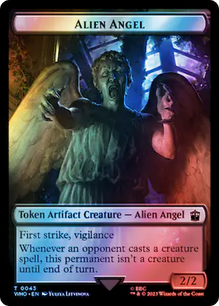 Alien Angel // Food (0059) Double-Sided Token (Surge Foil) [Doctor Who Tokens] | Game Master's Emporium (The New GME)