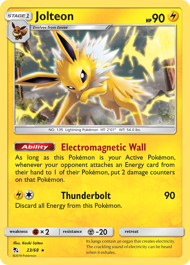 Jolteon (23/68) [Sun & Moon: Hidden Fates] | Game Master's Emporium (The New GME)