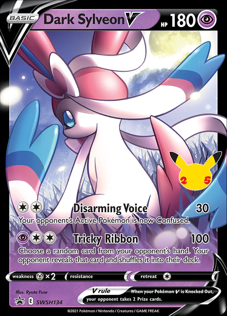 Dark Sylveon V (SWSH134) (Jumbo Card) [Sword & Shield: Black Star Promos] | Game Master's Emporium (The New GME)