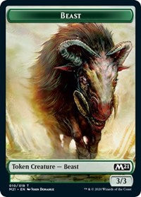 Beast // Treasure Double-Sided Token [Core Set 2021 Tokens] | Game Master's Emporium (The New GME)