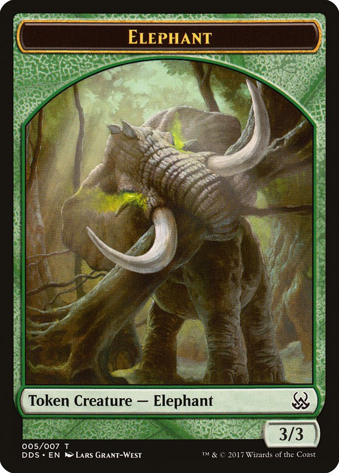 Elephant Token [Duel Decks: Mind vs. Might Tokens] | Game Master's Emporium (The New GME)