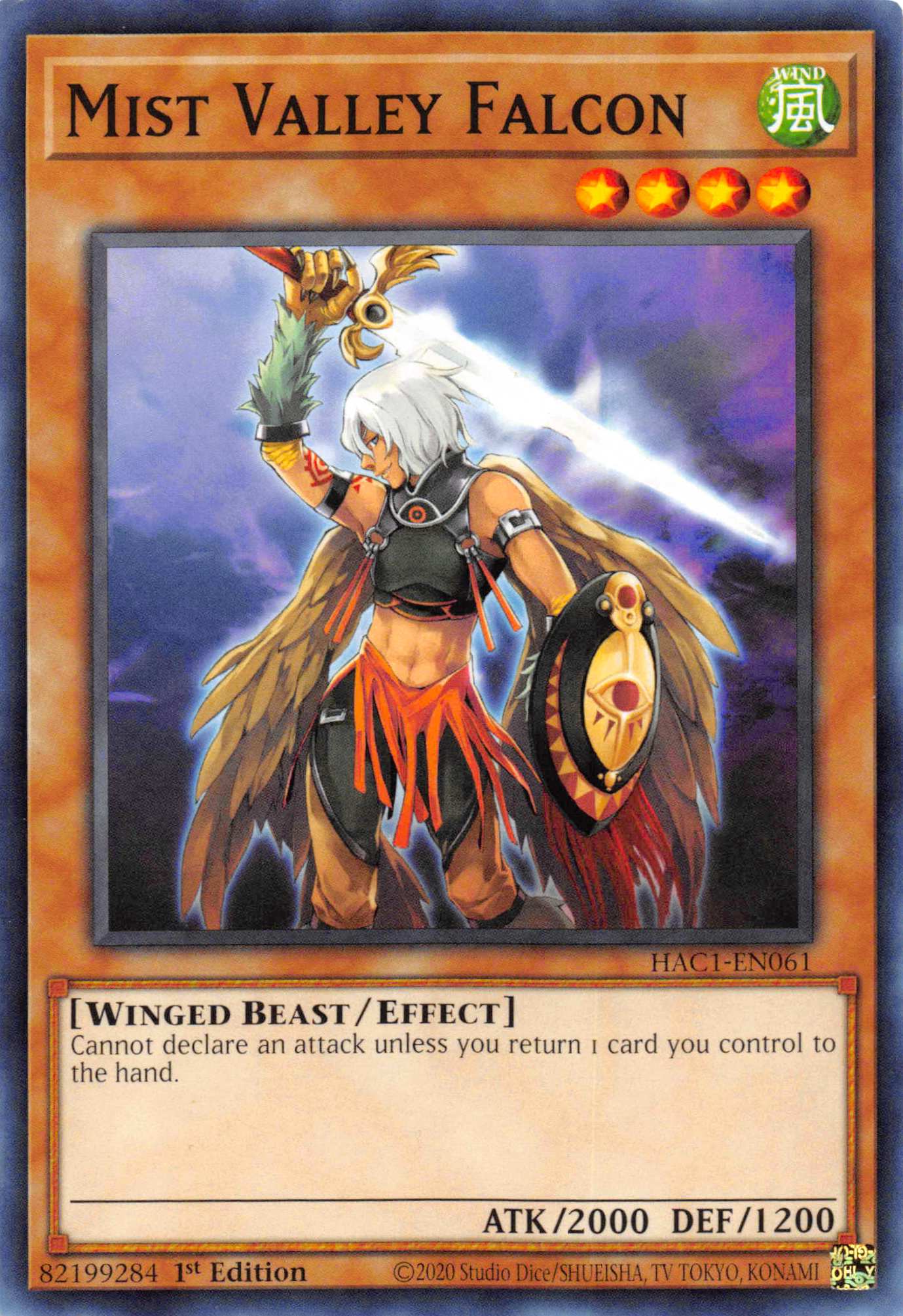 Mist Valley Falcon [HAC1-EN061] Common | Game Master's Emporium (The New GME)
