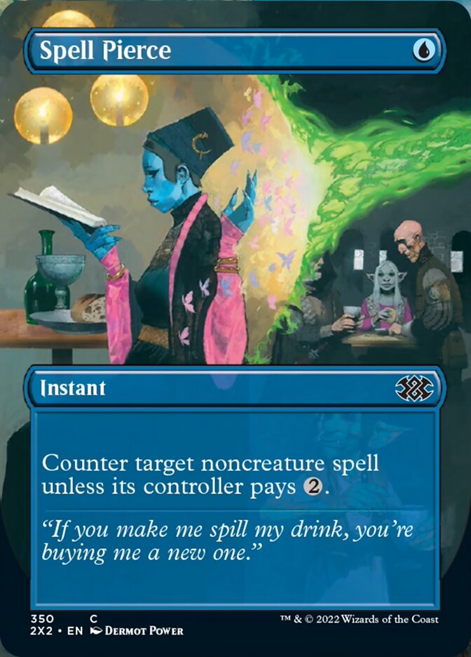 Spell Pierce (Borderless Alternate Art) [Double Masters 2022] | Game Master's Emporium (The New GME)