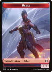 Rebel // The Hollow Sentinel Double-Sided Token [Phyrexia: All Will Be One Tokens] | Game Master's Emporium (The New GME)