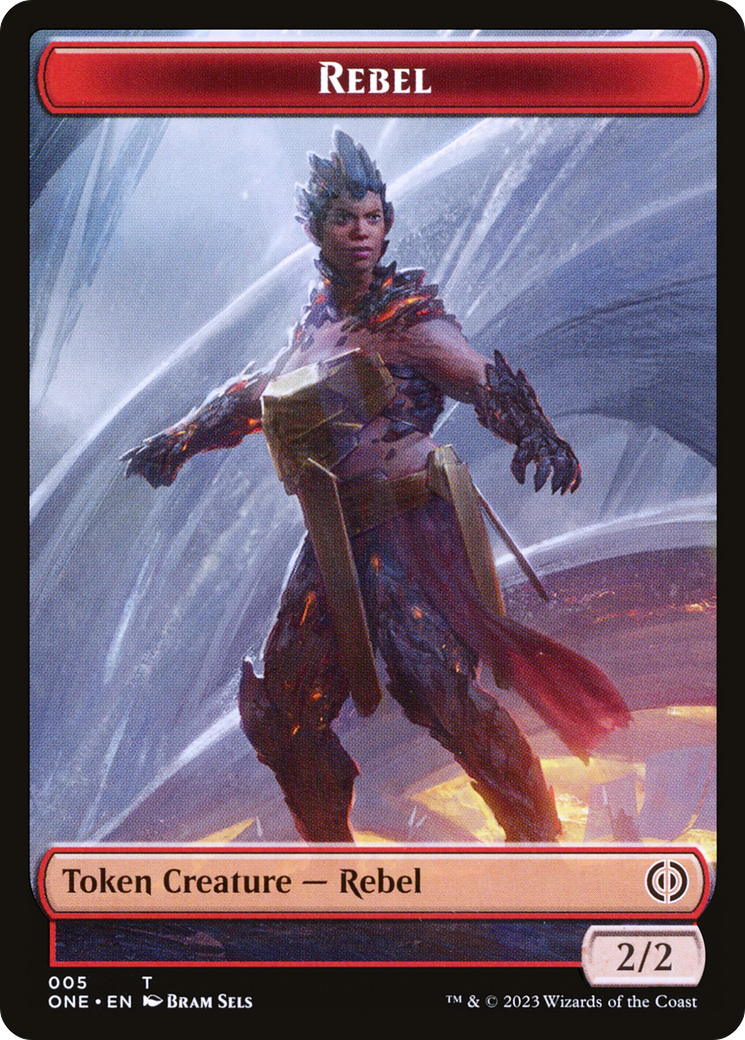 Rebel Token [Phyrexia: All Will Be One Tokens] | Game Master's Emporium (The New GME)