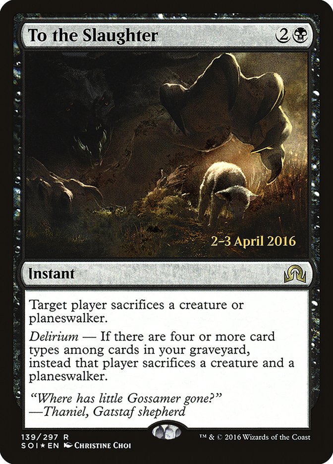 To the Slaughter [Shadows over Innistrad Prerelease Promos] | Game Master's Emporium (The New GME)