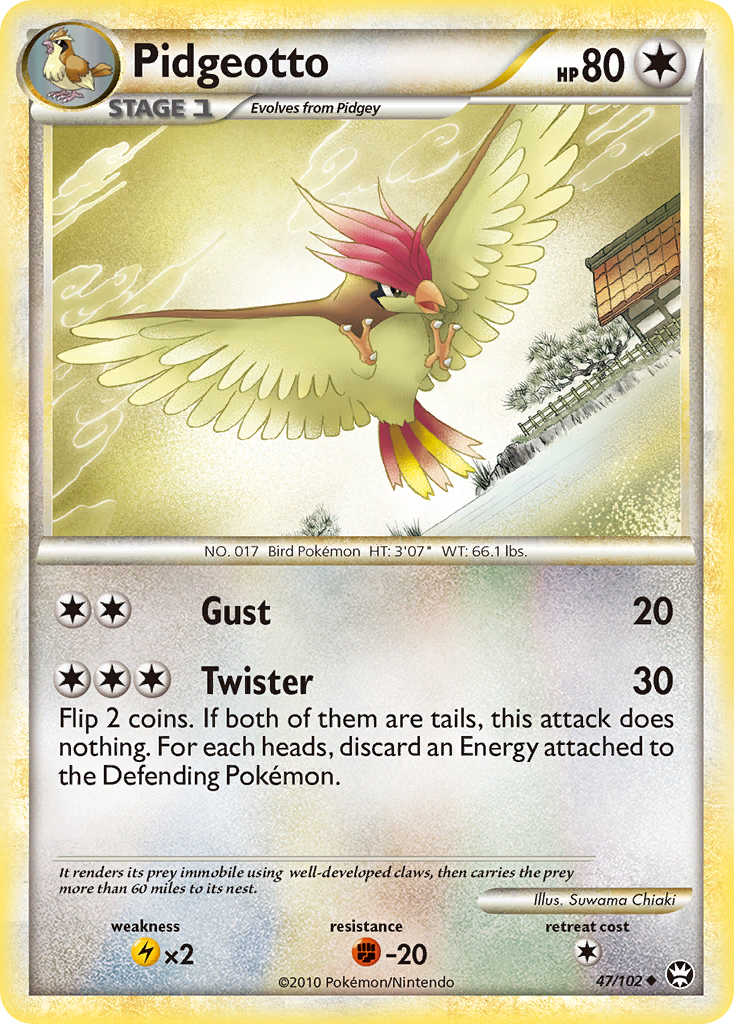 Pidgeotto (47/102) [HeartGold & SoulSilver: Triumphant] | Game Master's Emporium (The New GME)