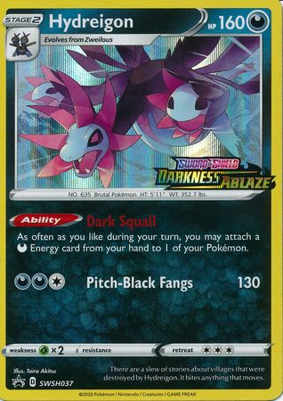 Hydreigon (SWSH037) (Prerelease Promo) [Sword & Shield: Black Star Promos] | Game Master's Emporium (The New GME)