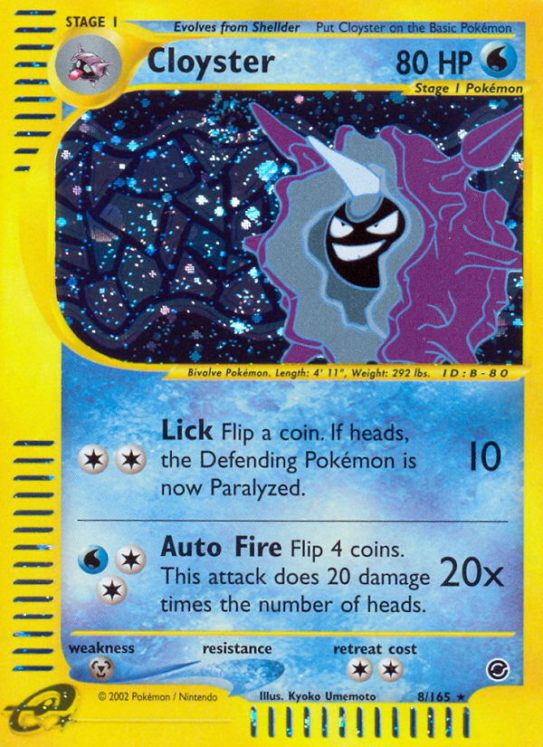 Cloyster (8/165) [Expedition: Base Set] | Game Master's Emporium (The New GME)