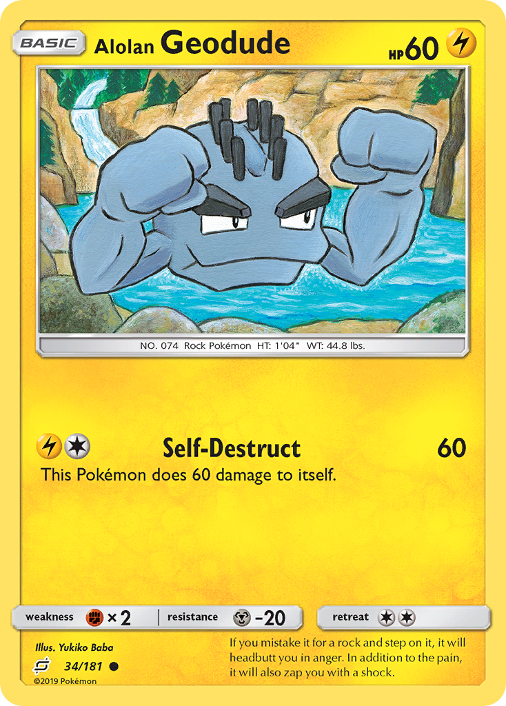 Alolan Geodude (34/181) [Sun & Moon: Team Up] | Game Master's Emporium (The New GME)