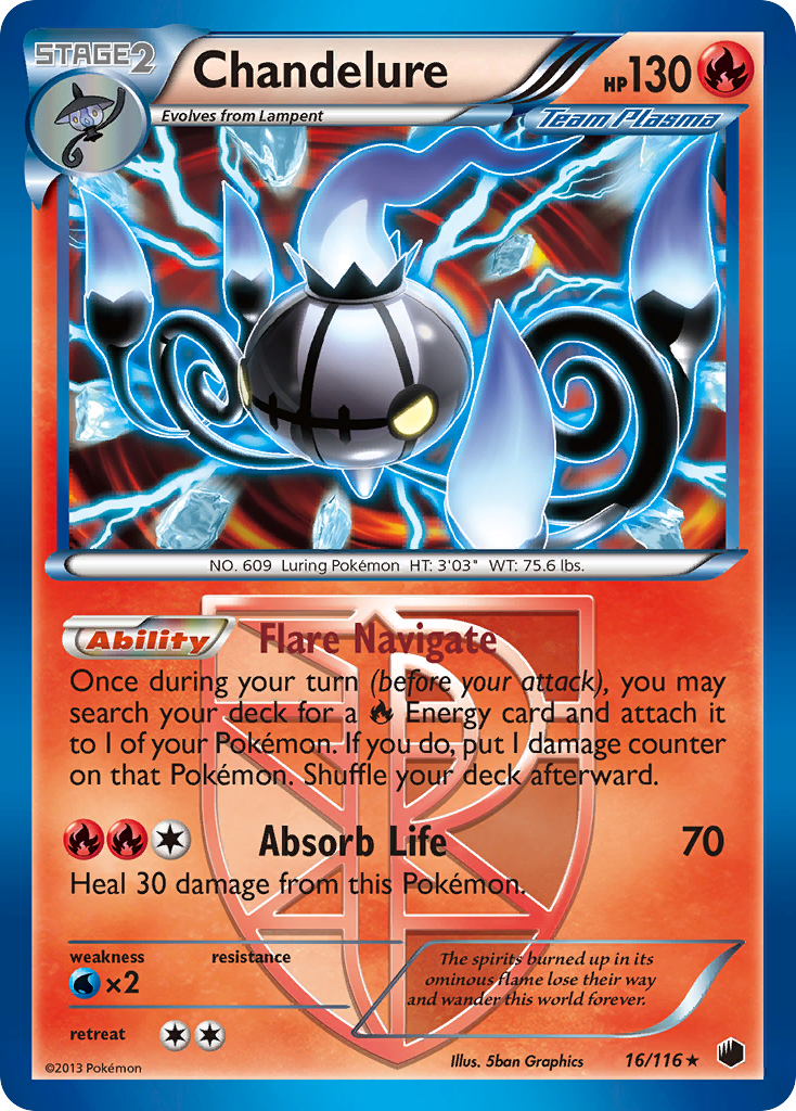 Chandelure (16/116) [Black & White: Plasma Freeze] | Game Master's Emporium (The New GME)