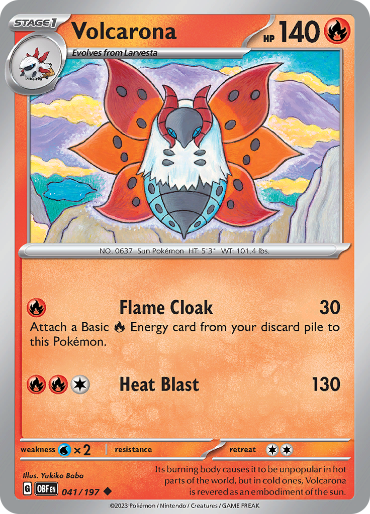 Volcarona (041/197) [Scarlet & Violet: Obsidian Flames] | Game Master's Emporium (The New GME)