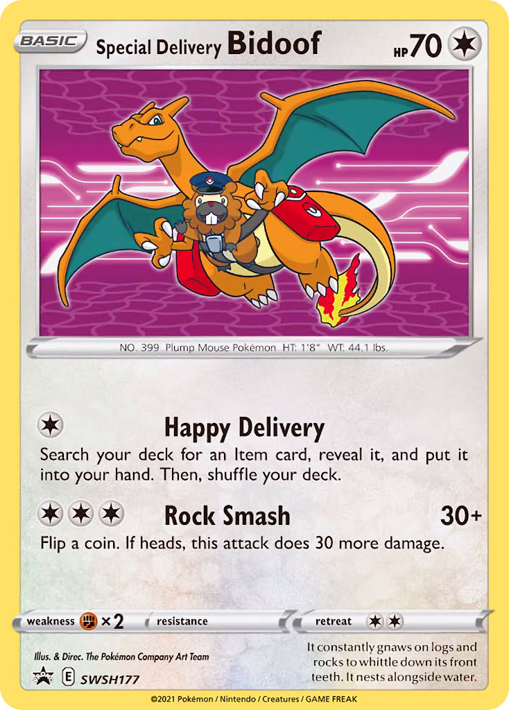 Special Delivery Bidoof (SWSH177) [Sword & Shield: Black Star Promos] | Game Master's Emporium (The New GME)