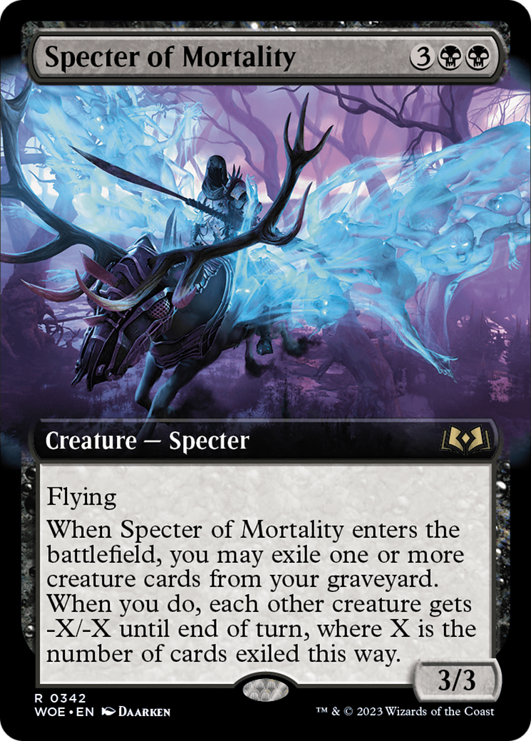 Specter of Mortality (Extended Art) [Wilds of Eldraine] | Game Master's Emporium (The New GME)